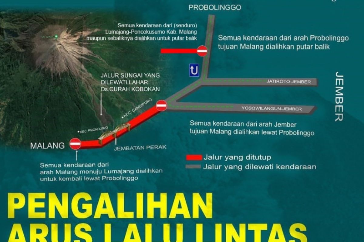 Jalur Lumajang-Malang lewat Piket Nol ditutup total