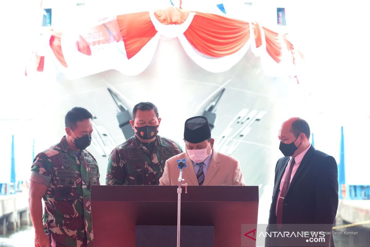 Menhan Prabowo luncurkan Kapal Cepat Rudal 60 Meter kelima buatan PT PAL