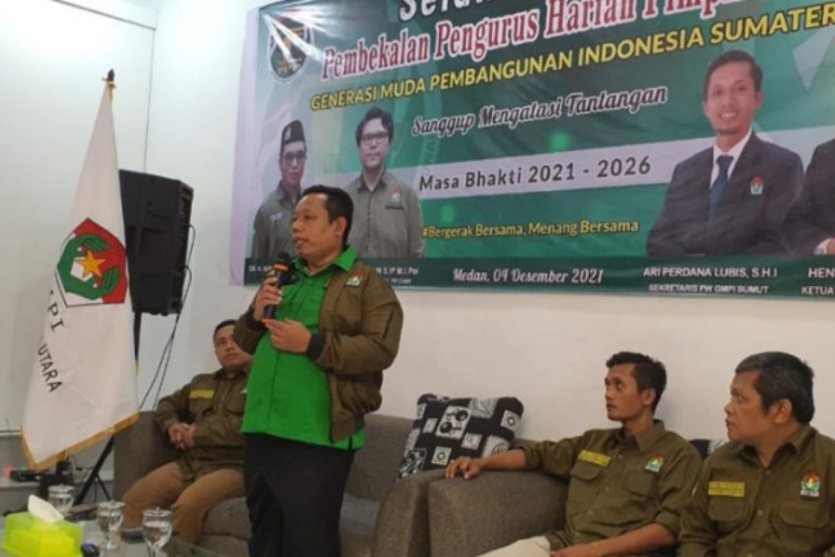 Pembekalan pengurus GMPI Sumut Ketua DPW PPP Sumut: bangkitkan GMPI dengan tebar kebajikan