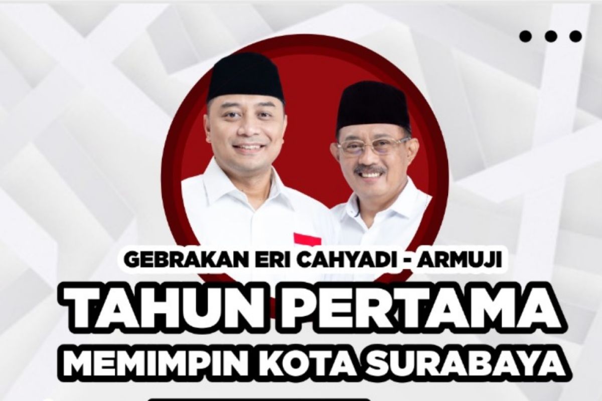 Gebrakan Eri Cahyadi dan Armuji di tahun pertama memimpin Surabaya