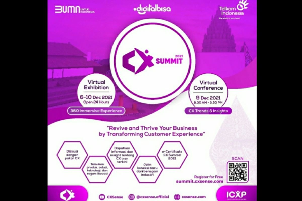 CX Summit 2021 jadi ajang bangkitkan kembali pelaku usaha di era normal baru