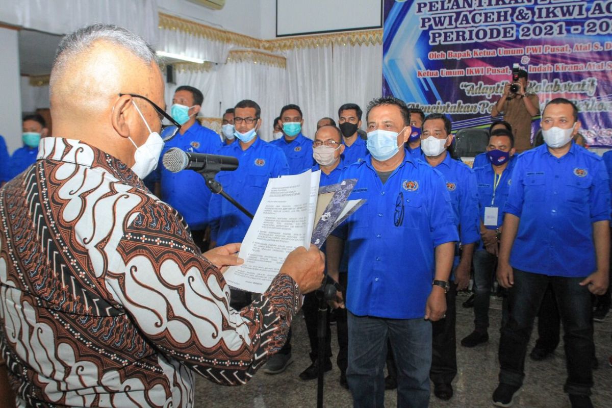 Di lantik jadi Ketua PWI Aceh, Ini komitmen Nasir Nurdin