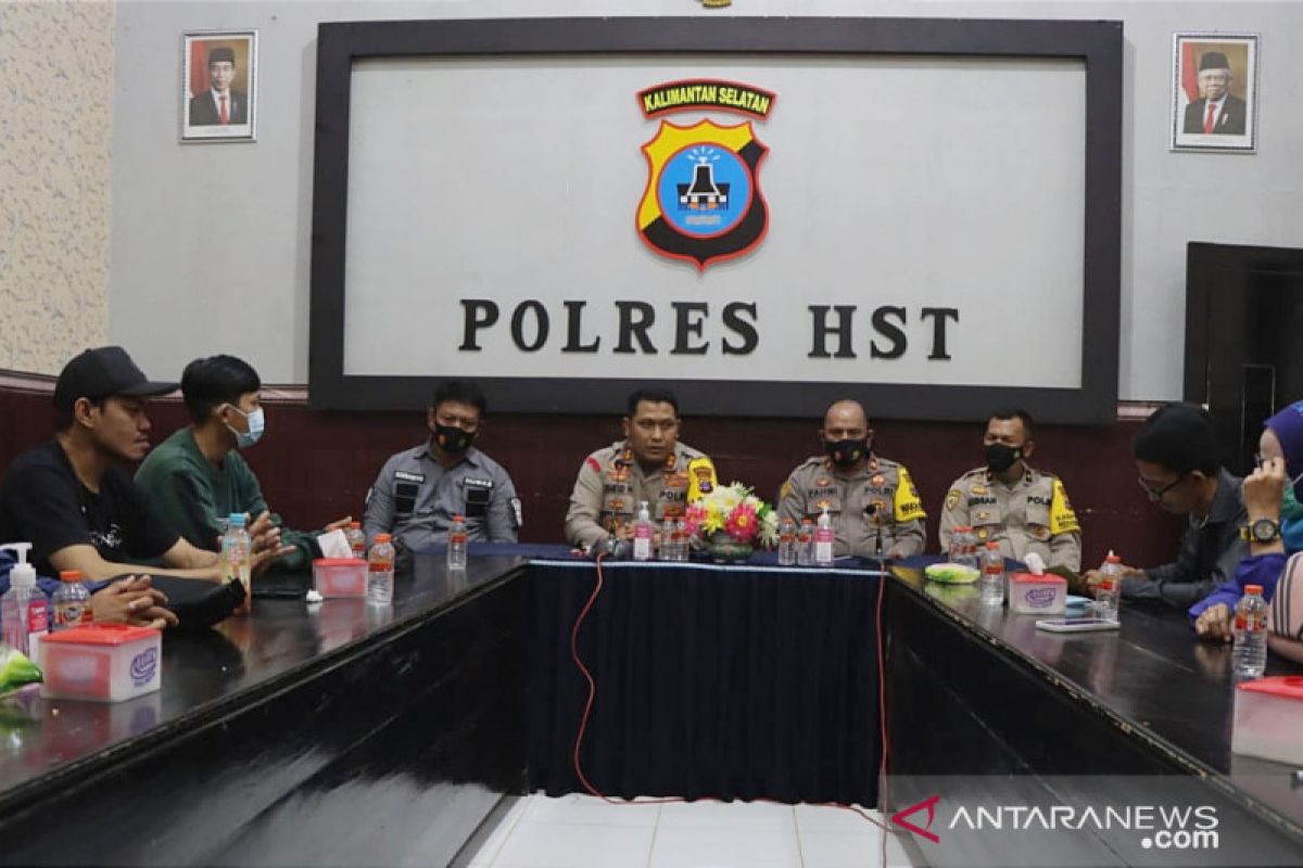 Jalin sinergitas, Kapolres HST yang baru dua minggu bertugas silaturahmi dengan wartawan