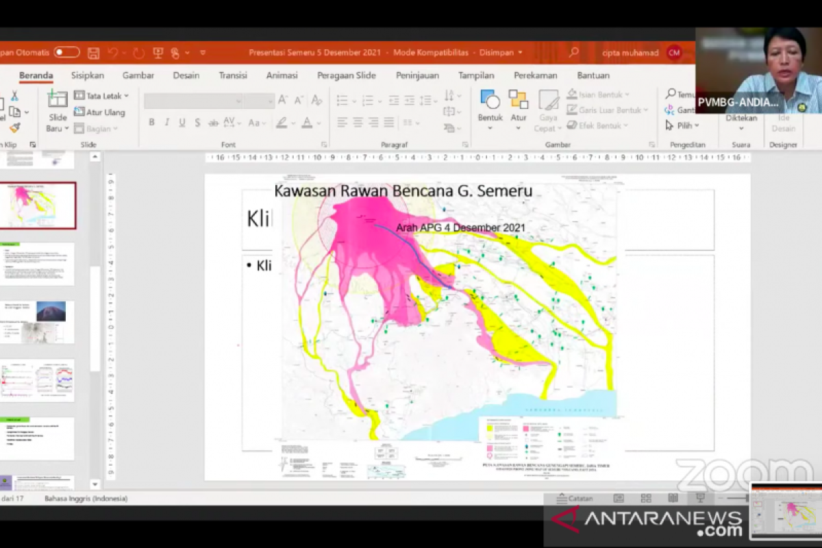 Badan Geologi sampaikan peta kawasan rawan bencana Gunung Semeru kepada pemda