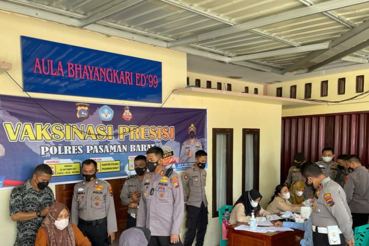 Polres Pasbar buka gerai vaksin di 35 titik lokasi untuk percepatan vaksinasi