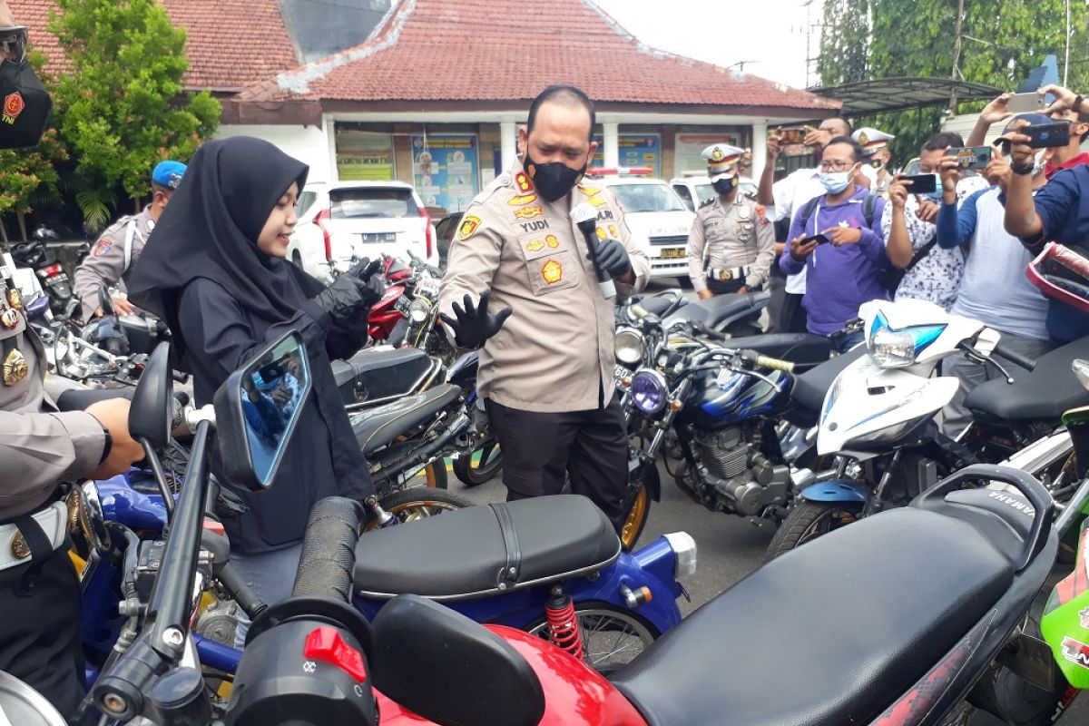 Polisi Kediri sita 133 sepeda motor dari razia balap liar