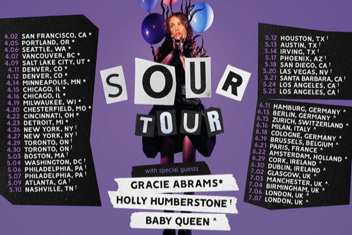 Olivia Rodrigo umumkan tanggal konsernya yang bertajuk "Sour Tour"