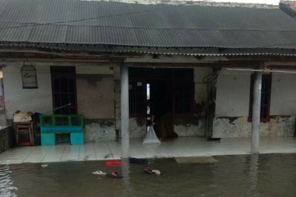 Ratusan unit rumah di pesisir utara Karawang dilanda rob