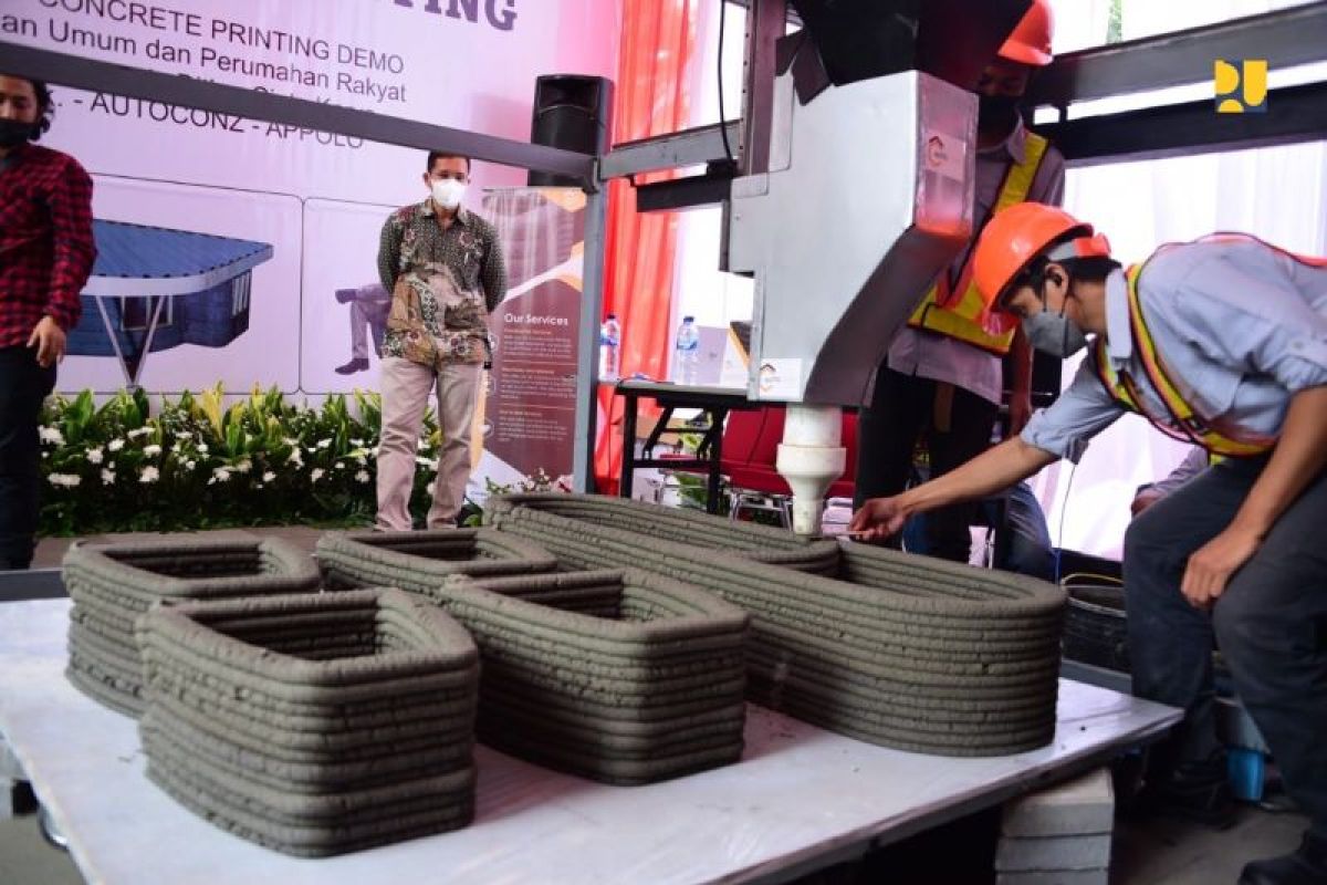 PUPR uji coba teknologi 3D Concrete Printing  karya anak bangsa