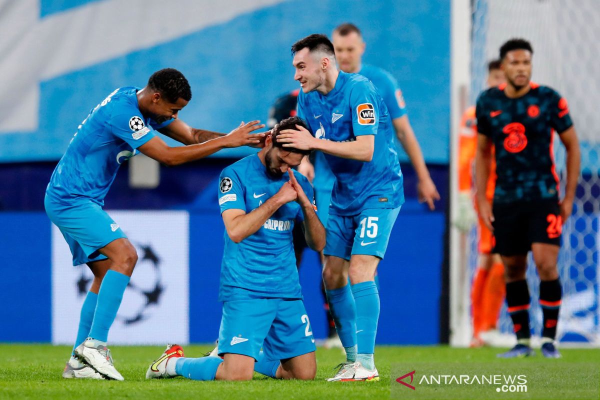 Chelsea tempati peringkat dua Grup H, usai ditahan imbang Zenit 3-3