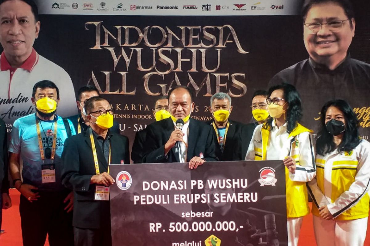 PB Wushu Indonesia bantu korban bencana Gunung Semeru