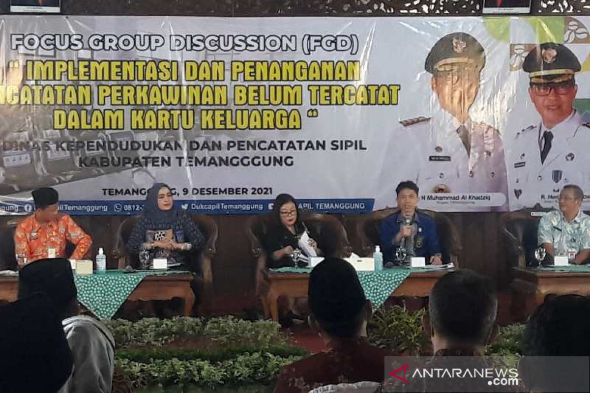 Disdukcapil: 96 ribu pernikahan di Temanggung tidak tercatat