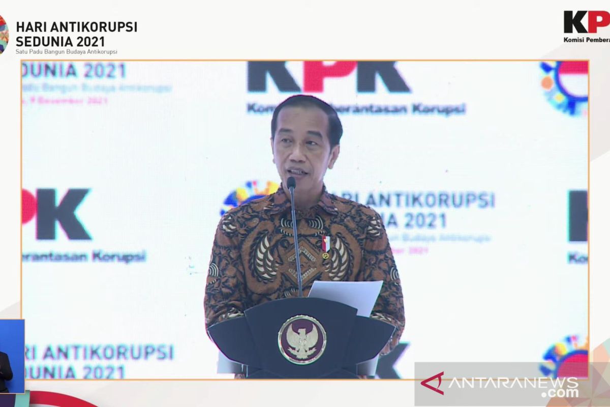 Presiden Jokowi: Masyarakat nilai pemberantasan korupsi di Indonesia belum baik