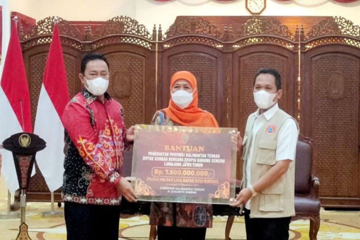 Central Kalimantan donates Rp7.5 billion for Semeru victims