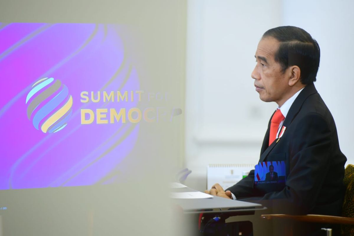 Presiden Jokowi berkomitmen Indonesia majukan demokrasi