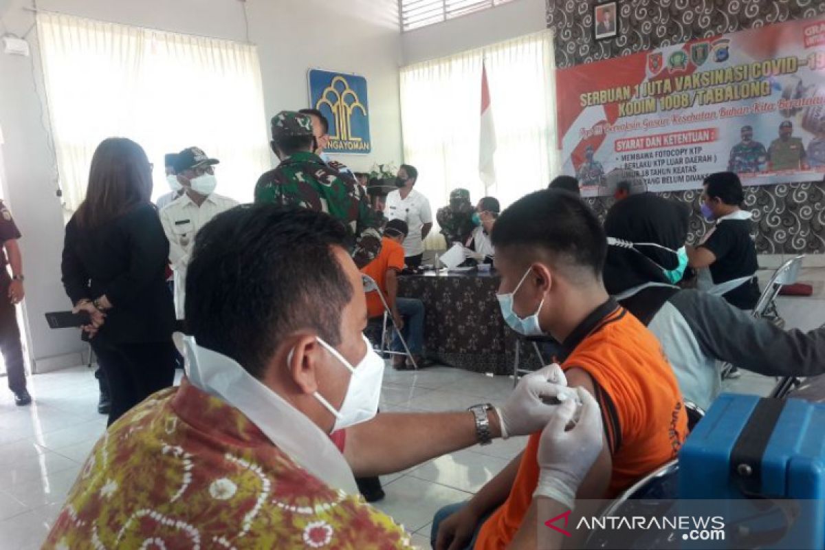 Capaian target vaksinasi COVID--19 di Kabupaten Tabalong 54,16 persen