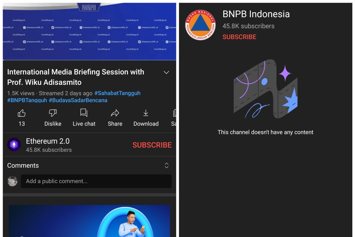 Bareskrim Polri buru tindak peretas akun YouTube BNPB