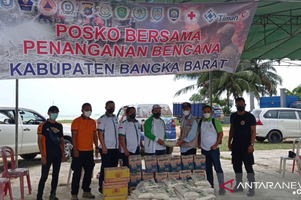 HKTI Bangka Barat salurkan sembako bantu korban banjir di Mentok