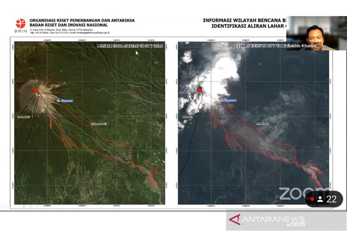 BRIN: Kerusakan lahan seluas 2.417,2 hektar akibat bencana Semeru