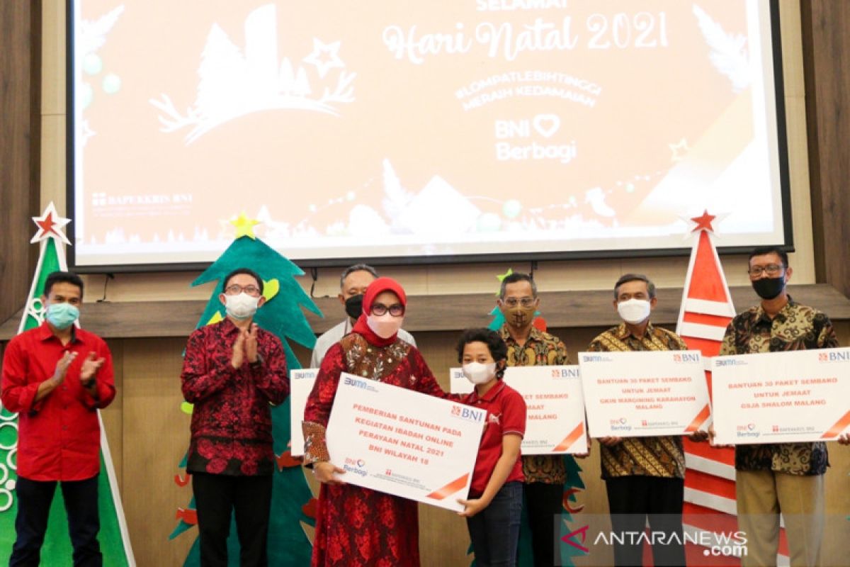 BNI Wilayah Malang bagikan ribuan paket pangan Damai Natal 2021