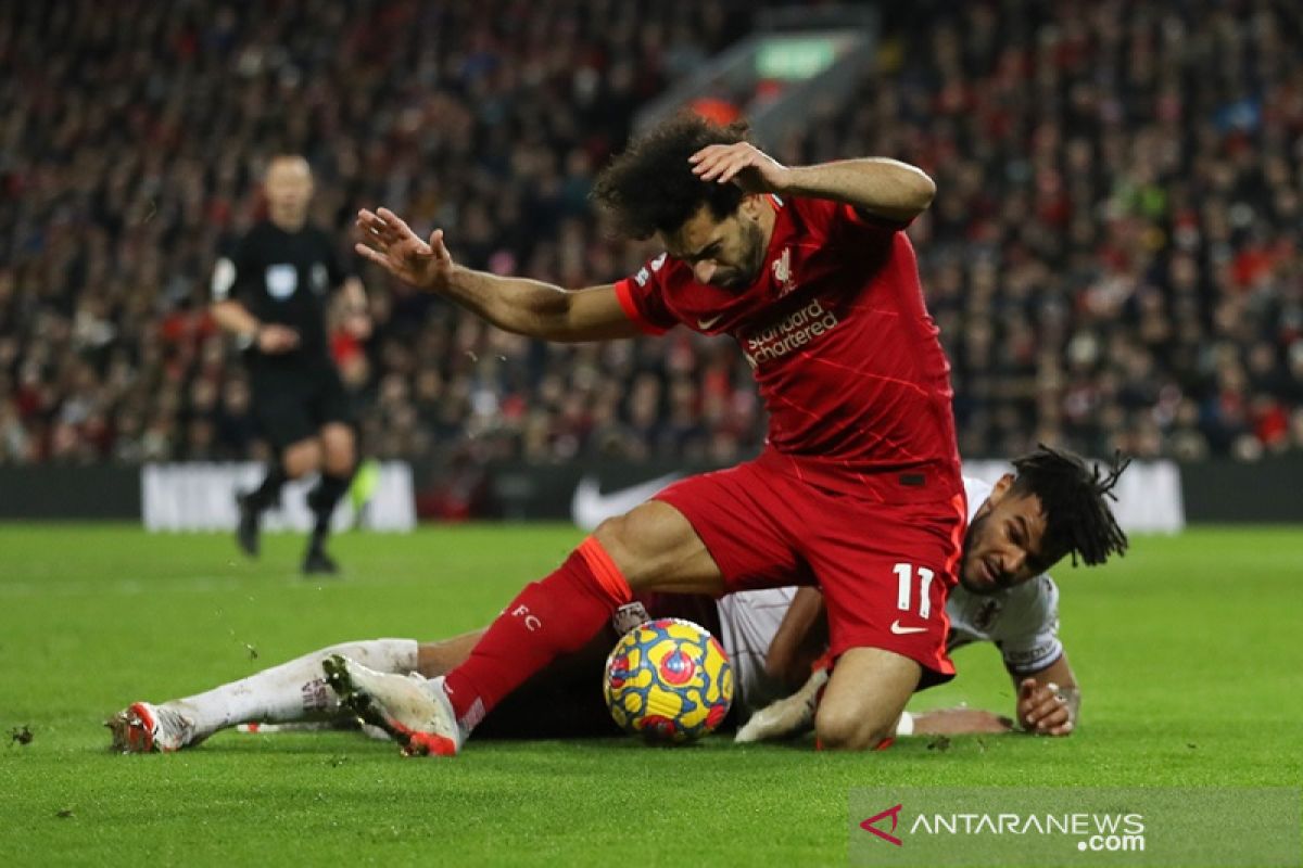 Liga Inggris - Penalti Mohamed Salah jadi pembeda Liverpool atas Aston Villa