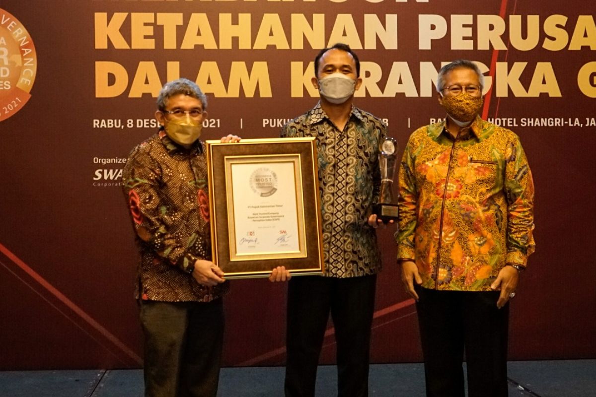 Pupuk Kaltim raih The Most Trusted Company 2021