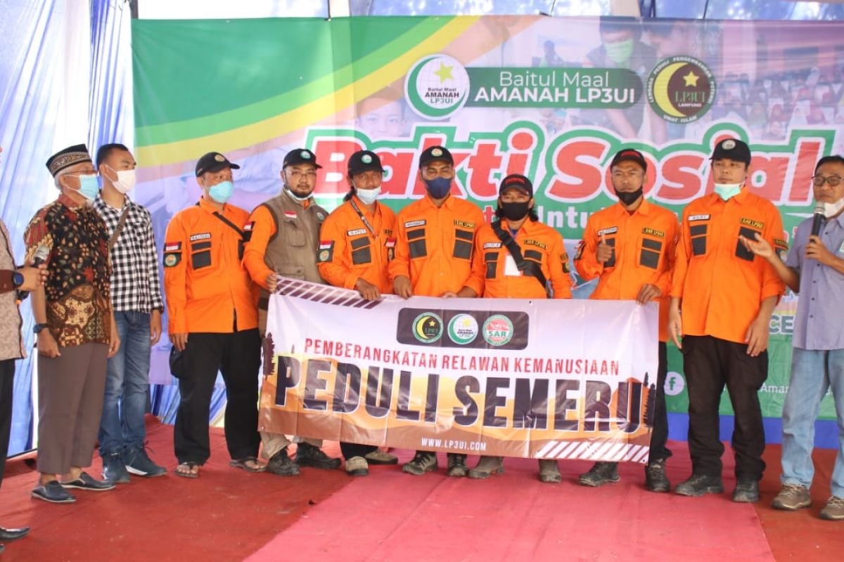 LP3UI Lampung kirimkan relawan bantu korban letusan Semeru