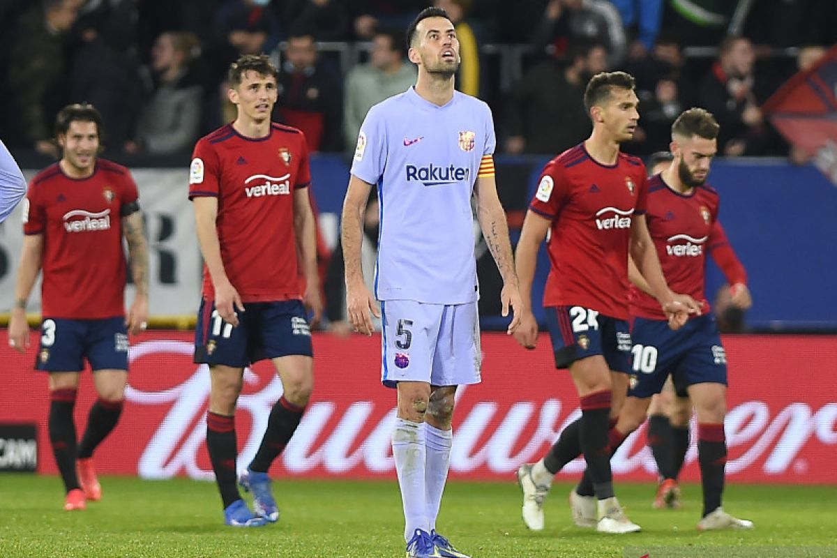 Liga Spanyol: Barcelona diimbangi Osasuna 2-2