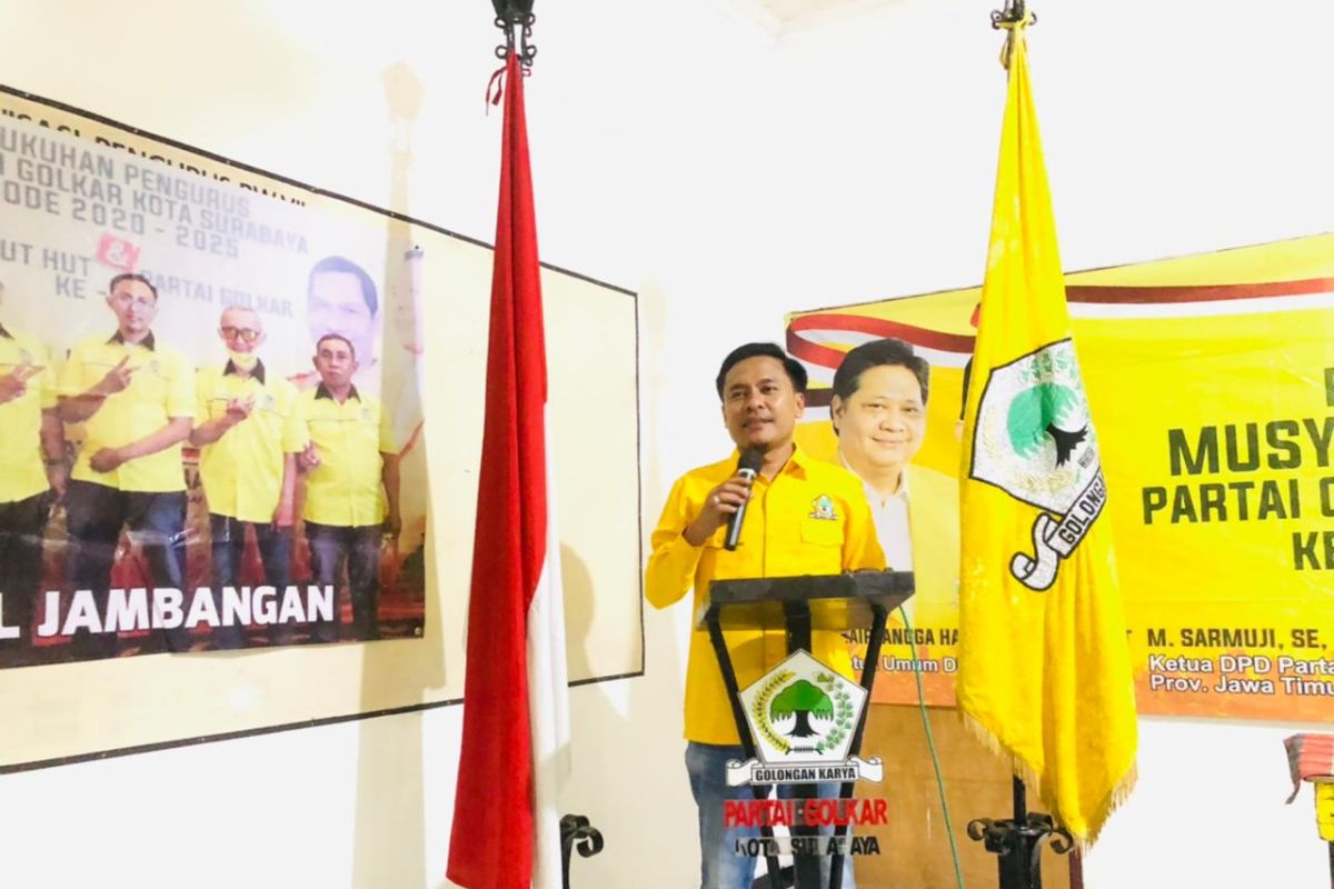 Golkar Surabaya tanggapi hasil survei Airlangga suksesor Joko Widodo