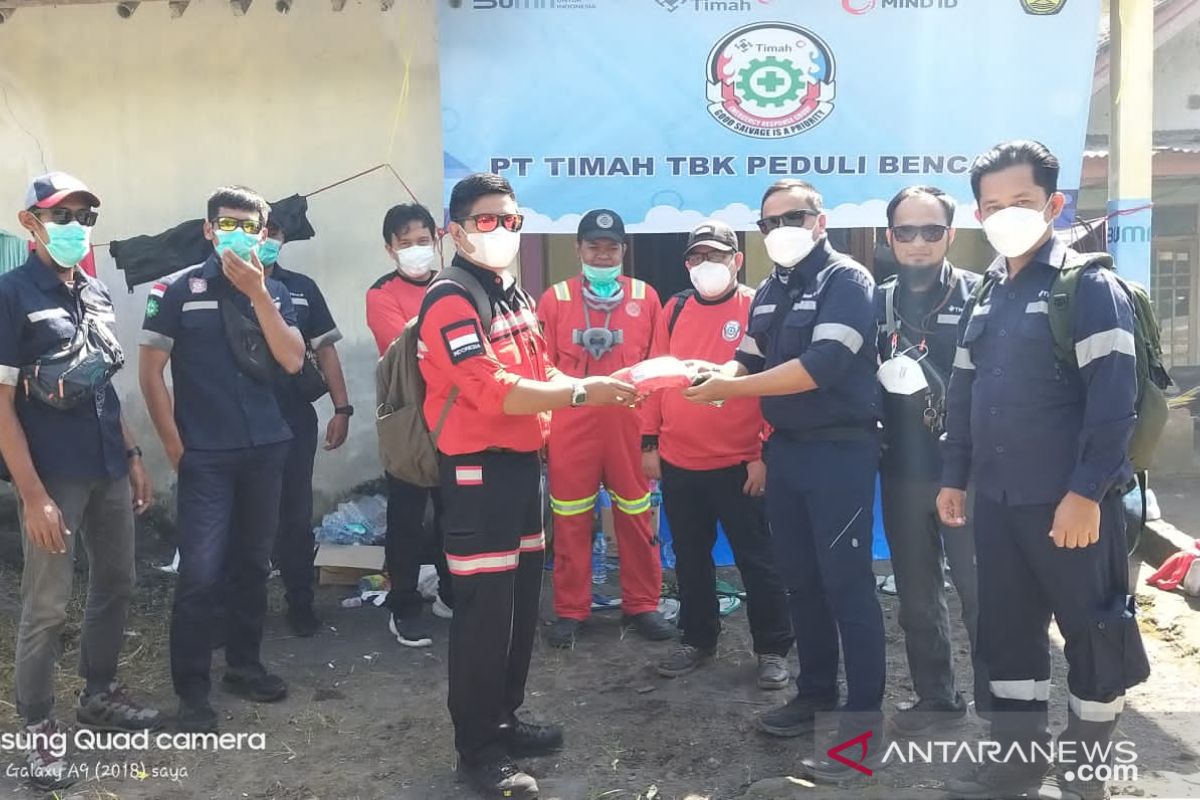 Tim ERG PT Timah berikan layanan kesehatan hingga bagikan sembako bagi korban erupsi gunung Semeru