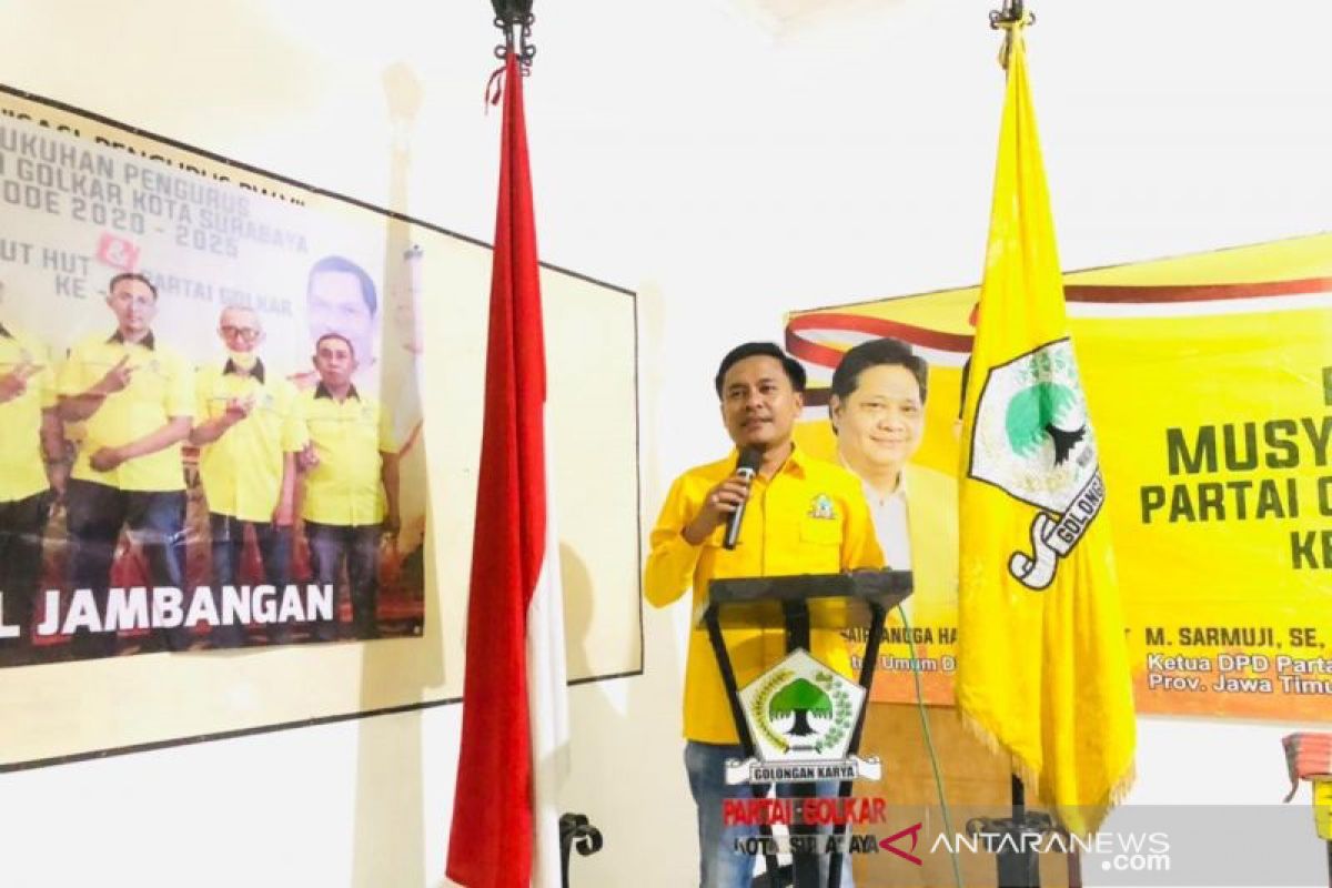 Golkar Surabaya tanggapi hasil survei Airlangga suksesor Jokowi