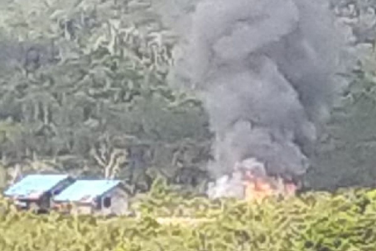 Puluhan Warga Kampung Wambakom mengungsi usai KKB Papua bakar SMP