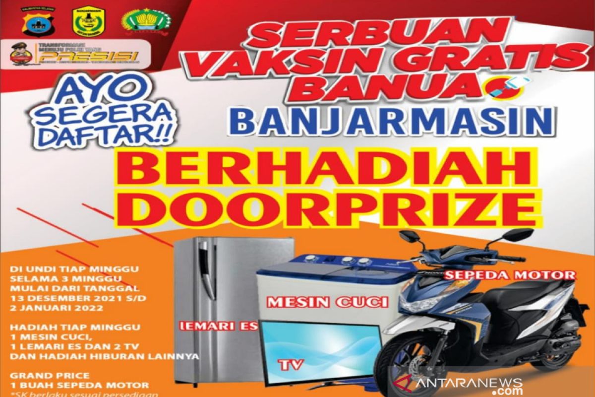 Banjarmasin City Police prepares motorbike prize for vaccination