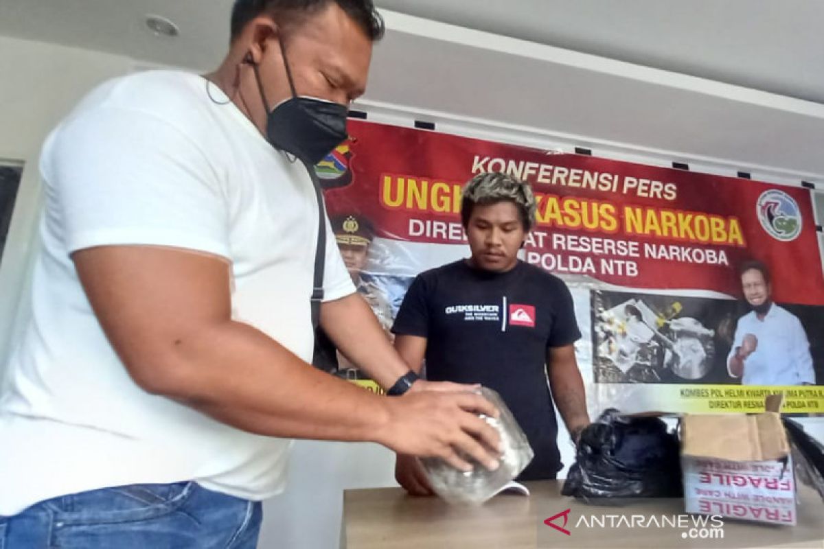 Polda NTB menggagalkan peredaran 2 kilogram ganja Aceh