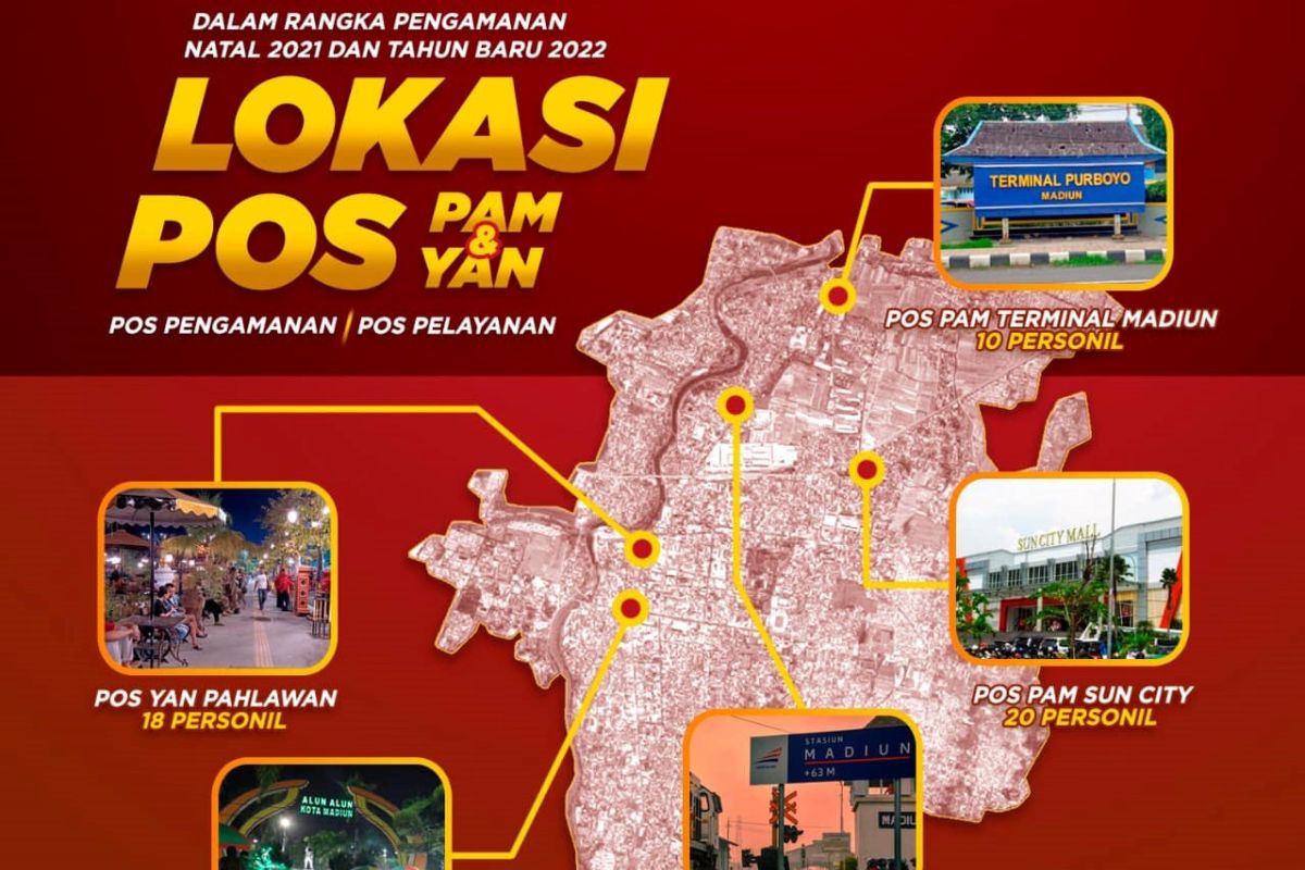 Polresta Madiun fokus lokasi keramaian saat pengamanan Natal dan tahun baru