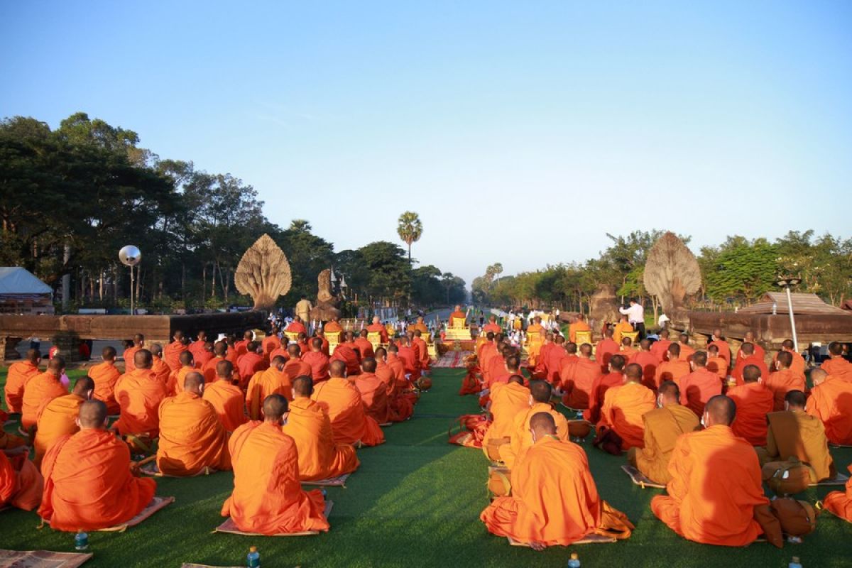 Kamboja gelar acara "Angkor Thanksgiving" di depan Angkor Wat