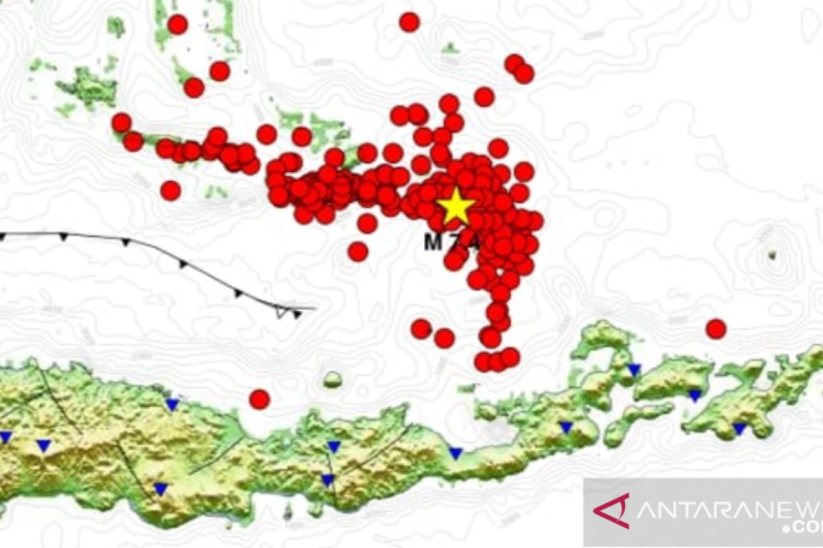 267 kali gempa susulan akibat gempa di Laut Flores