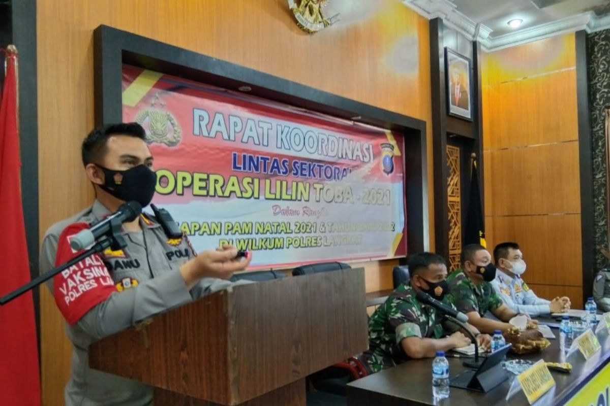 Polres Langkat dirikan tiga pospam dan dua pos pantau  menghadapi Natal dan Tahun Baru