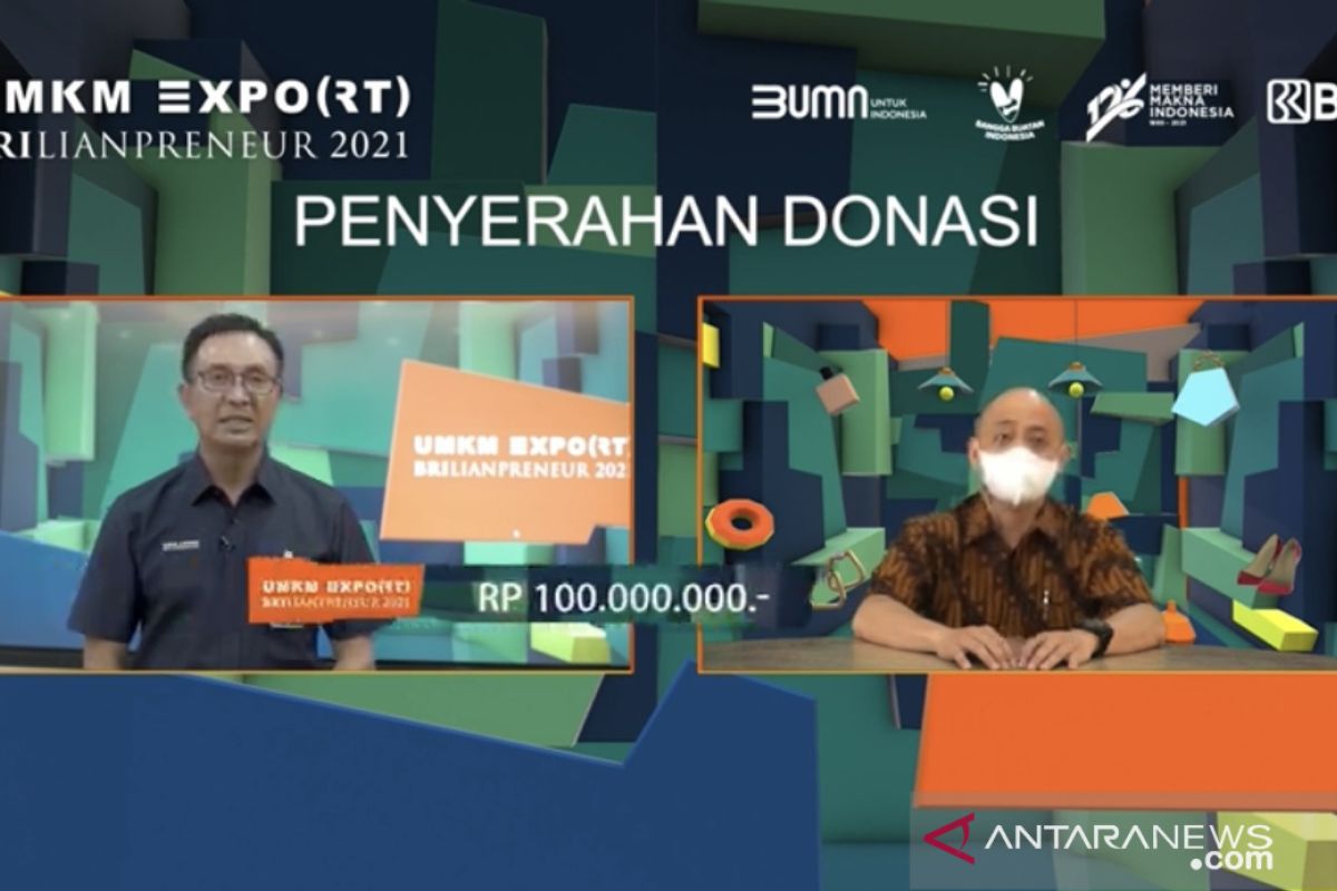 BRI beri donasi Rp100 juta dari lelang produk UMKM ke Sahabat UMKM