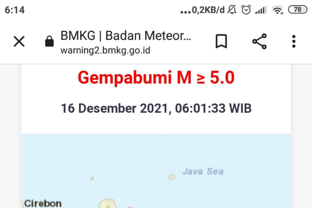 Gempa bermagneto 5,0 di Jawa Timur menimbulkan kerusakan