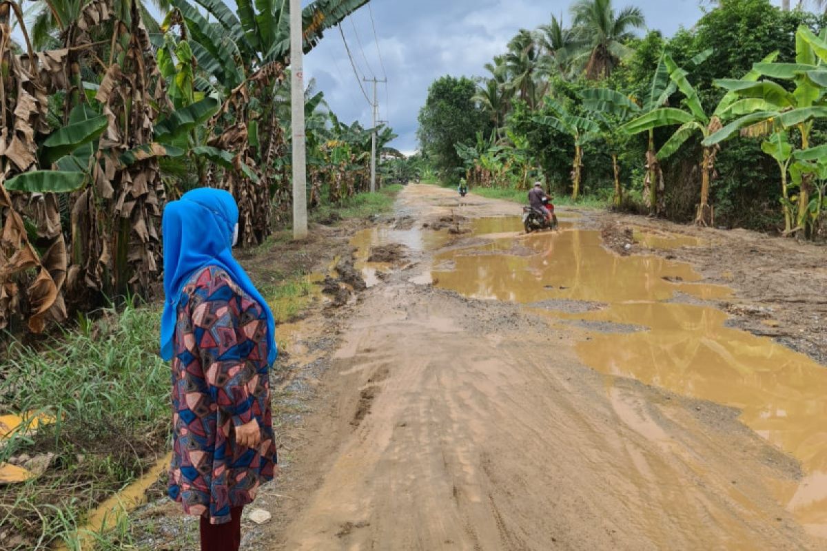 Jemput aspirasi warga Inhil, Septina terima keluhan jalan rusak hingga banjir