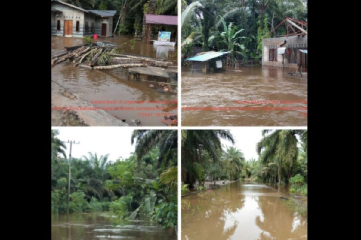 Muara Batang Toru Tapsel kini dikepung banjir
