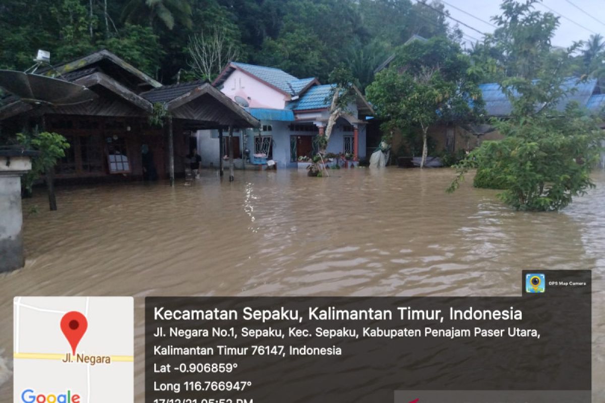 Sedikitnya 101 rumah di Kabupaten PPU terendam banjir
