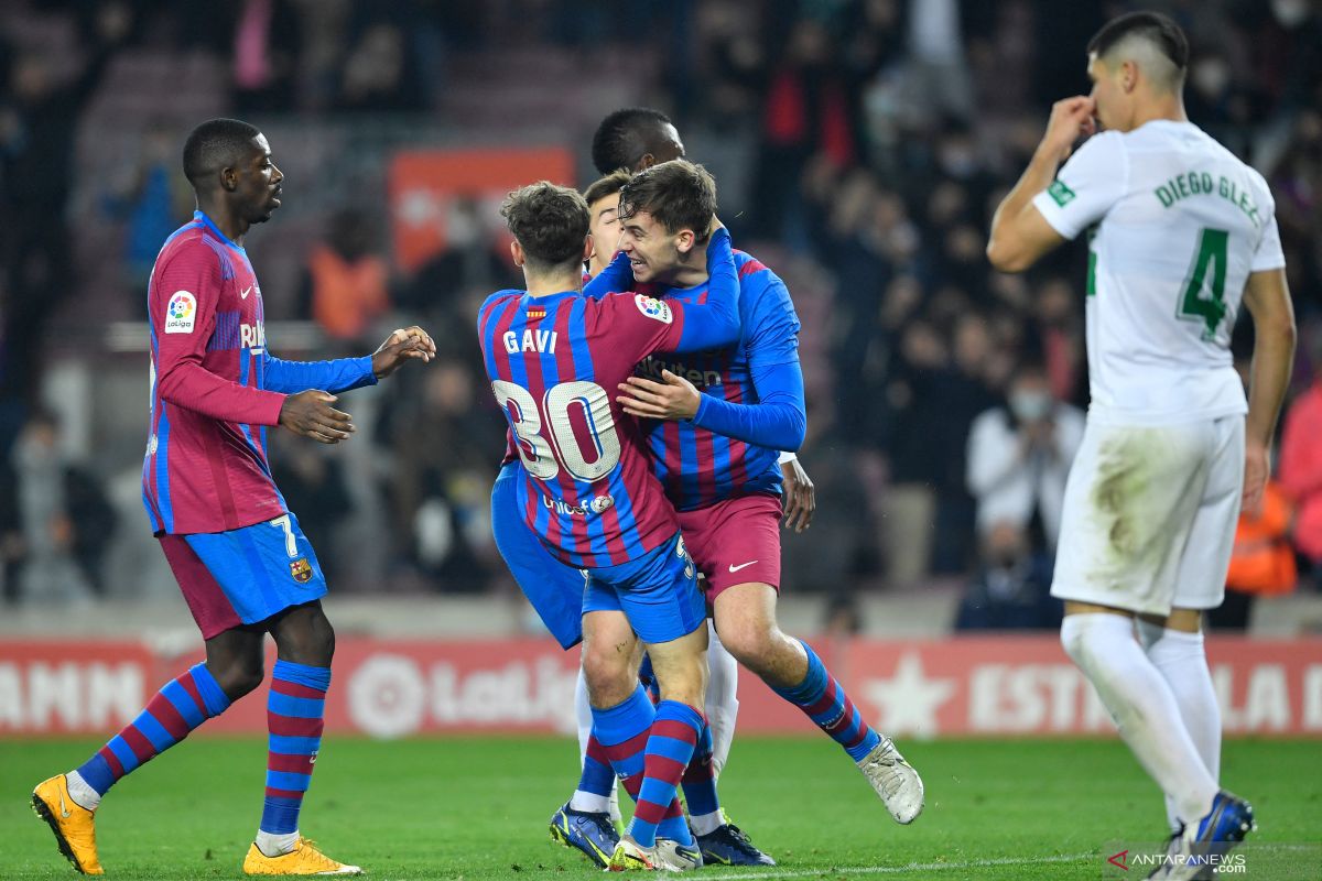 Barcelona kembali ke jalur kemenangan usai tundukkan Elche 3-2