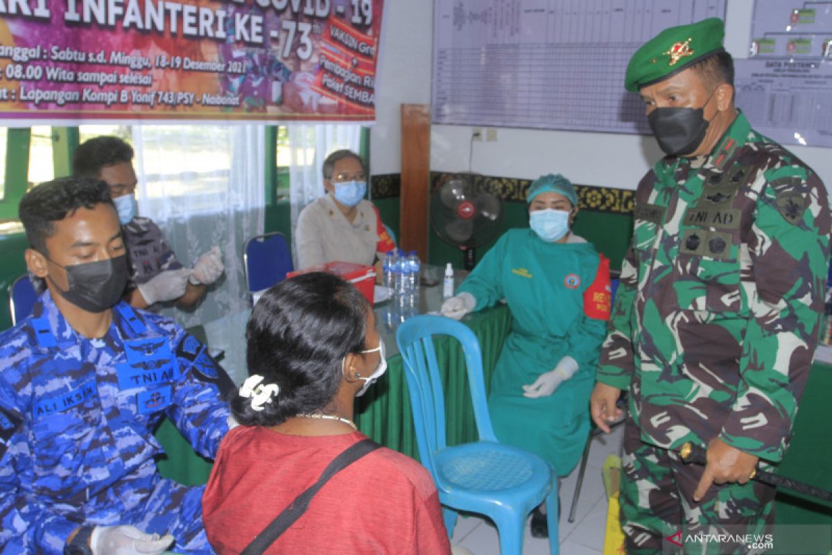 TNI gencar gelar vaksinasi COVID-19 di NTT cegah masuknya Omicron