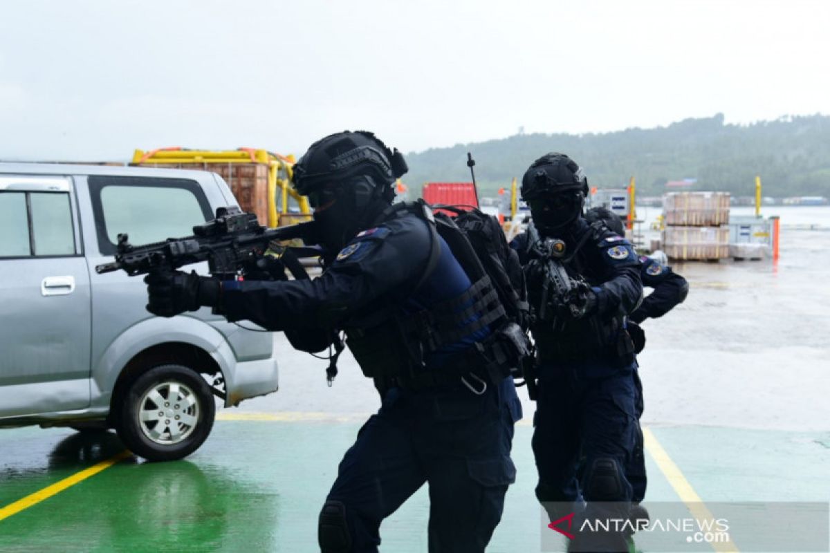 Denjaka lakukan latihan pelumpuhan aksi teror di Pulau Matak