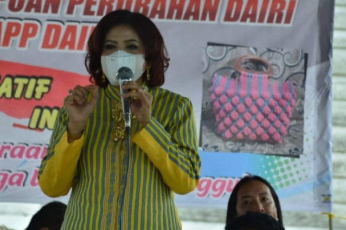 Dekranasda  apresiasi hasil kerajinan aliansi perempuan Dairi