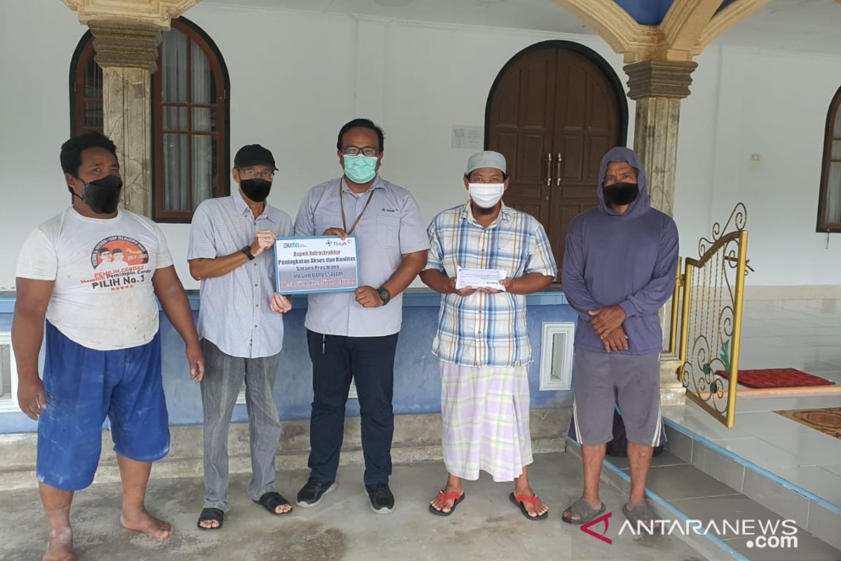 PT Timah bantu pembangunan pagar Masjid Darussalam Belitung