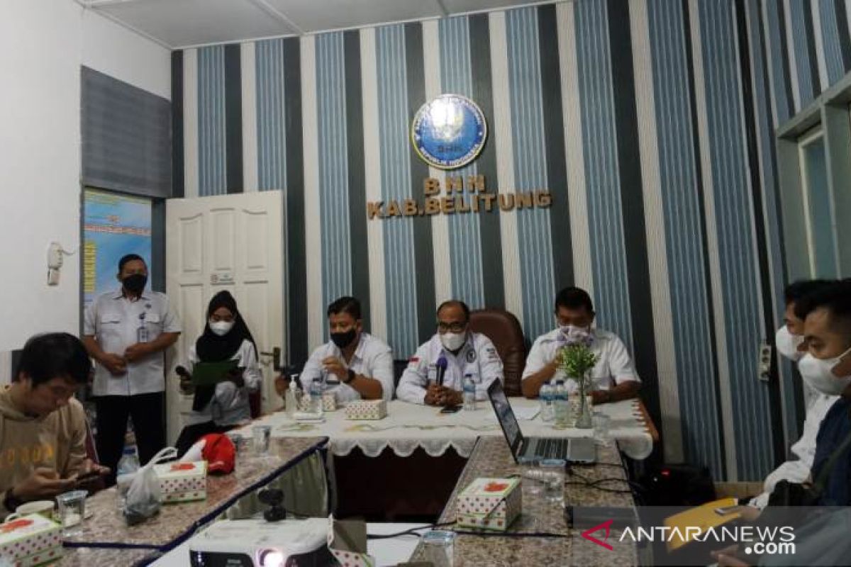 BNNK Belitung tindak dua kasus peredaran narkotika sepanjang 2021
