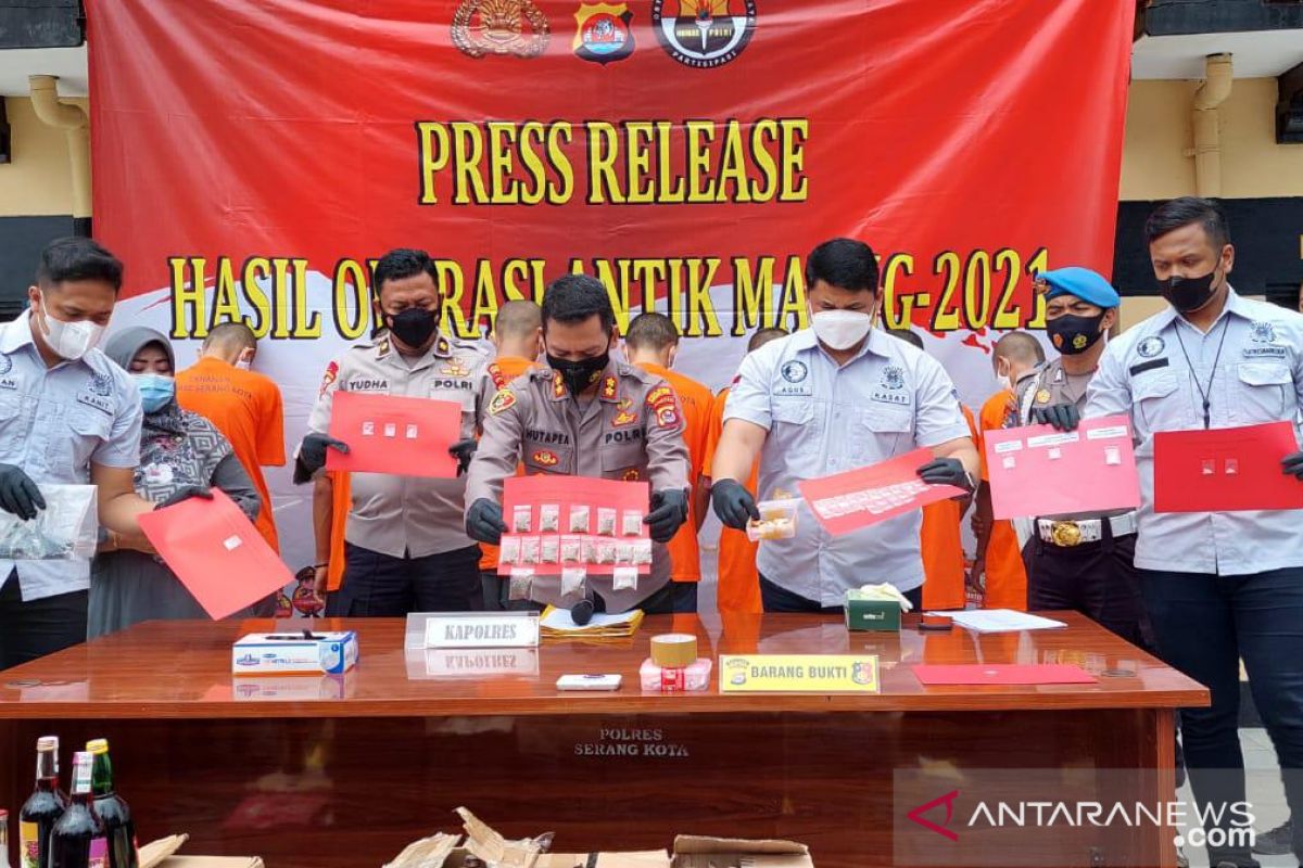 Polres Serang Kota ungkap 107 kasus narkoba selama Operasi Antik Maung 2021